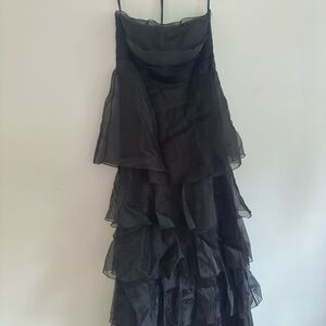 Calvin Klein Elegant Black Layered Dress